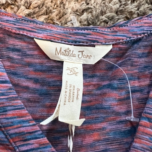 NWT Matilda Jane Purple Heather Planetarium Ruffles Long-Sleeve Top Sz XS - Picture 3 of 5